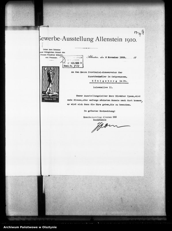 image.from.unit.number "Allenstein, Gewerbeausstellung 1910"