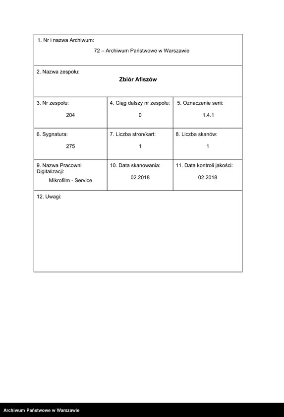 image.from.unit.number "Obwieszczenie o publicznym rozstrzelaniu 200 członków PZP oraz PPR jako represja za 10 napadów na Niemców oraz polskich urzędników policji kryminalnej dokonanych w czasie od 31 XII 1943 roku do 9 I 1944 roku oraz lista 20 skazanych na śmierć przewidzianych do ułaskawienia, [Warszawa]"