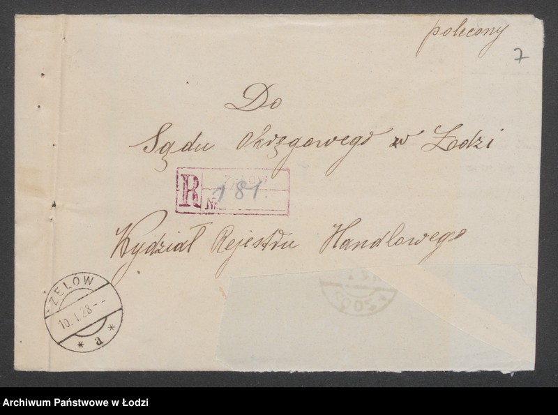 Obraz 9 z jednostki "Michał Tadeusz Radziejowski i S-ka- handel win i wódek z Zelowie"