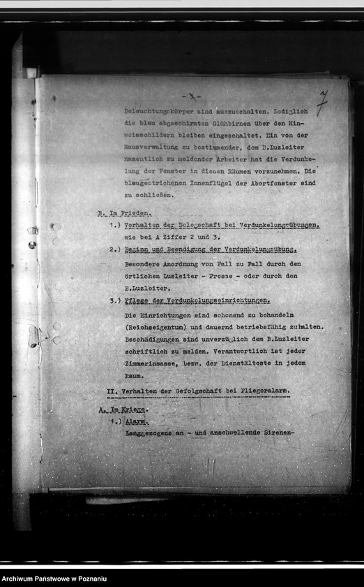 Obraz 11 z jednostki "Dienstübersichten- Beamten von Dienst"