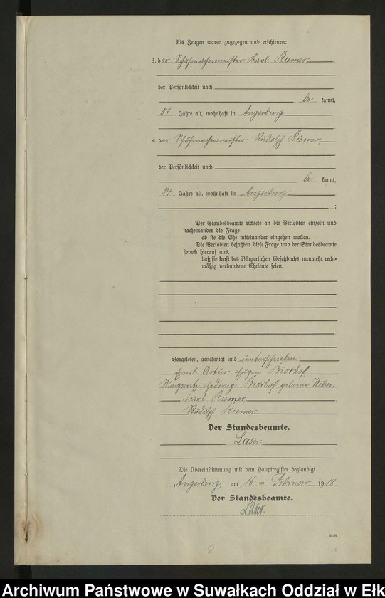 image.from.unit.number "B2. Heirats - Register (Neben - Register) Standesamt Angerburg einschl. der Bezirke Prinowen, Gr. Strengeln, Kehlen und Prinowen Kreis Angerburg"