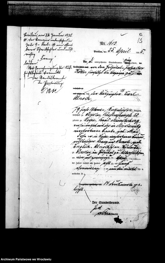 image.from.unit.number "Sterbe-Haupt-Register Breslau I 1885 Band 5"