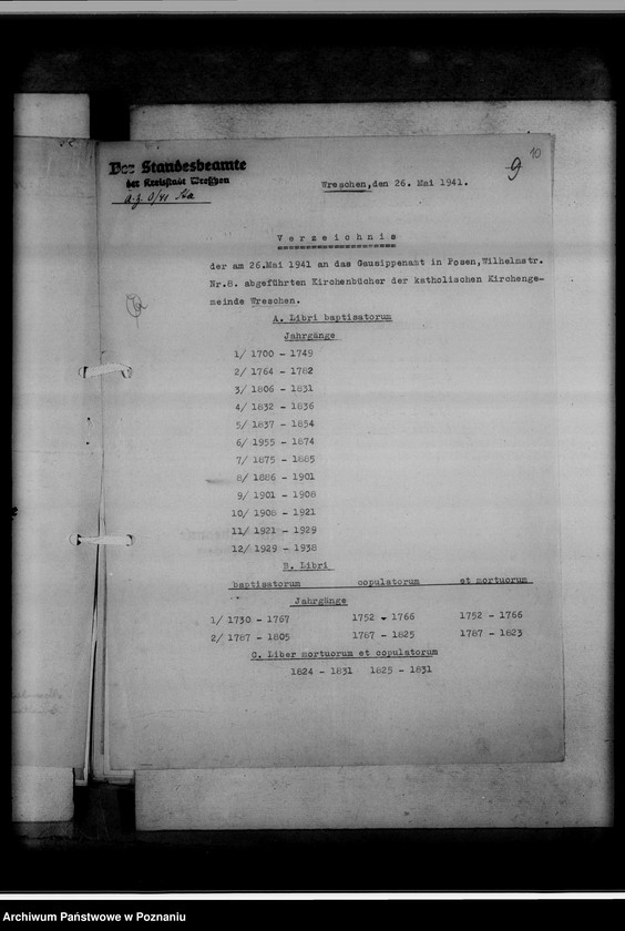 Obraz 14 z jednostki "Einziehungsprotokolle [ksiąg kościelnych] Kreis Wreschen [powiat wrzesiński]"