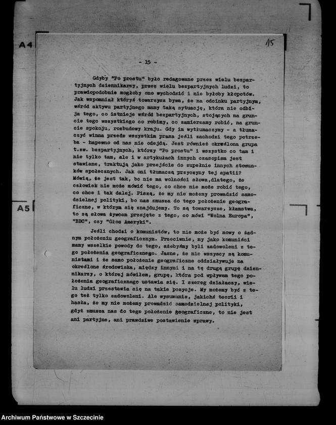 image.from.unit.number "Fragmenty przemówienia Władysława Gomułki na naradzie z dziennikarzami"