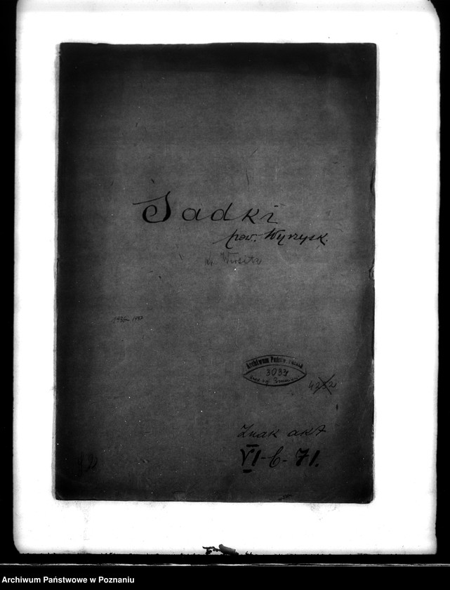 Obraz 4 z jednostki "Majątek Sadki powiatu wyrzyskiego /sprawy parcelacyjne/"