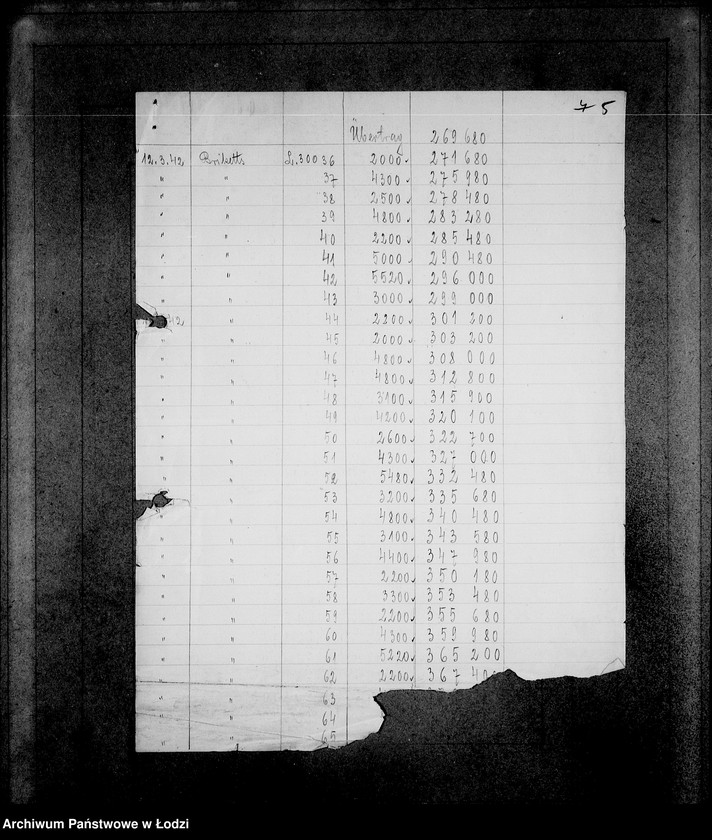 Obraz 9 z jednostki "Aufträge [Lieferscheinen und Rechnungen] 13371-13415. [Dostawa produktów do Getta]"