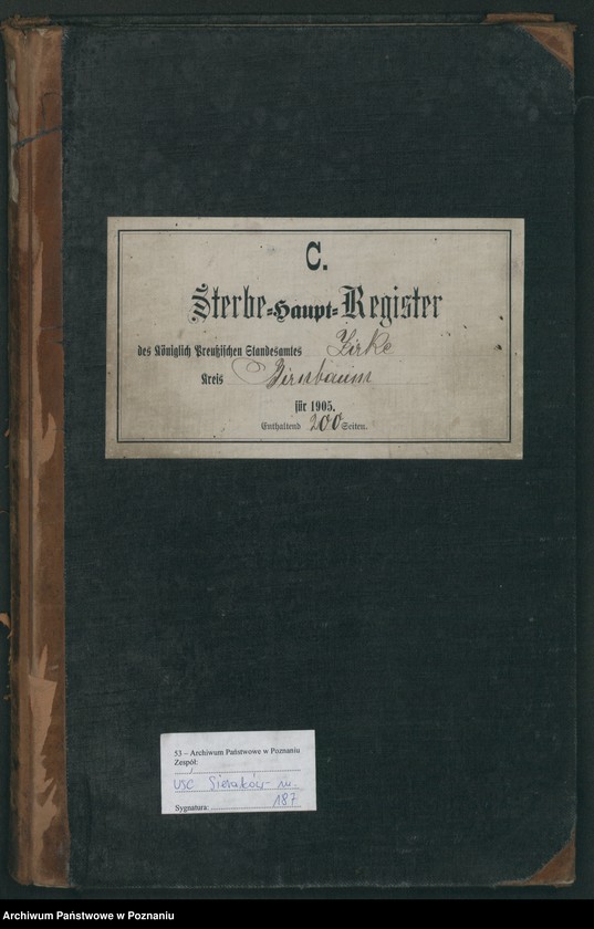 Obraz 2 z jednostki "Sterbe-Haupt-Register"