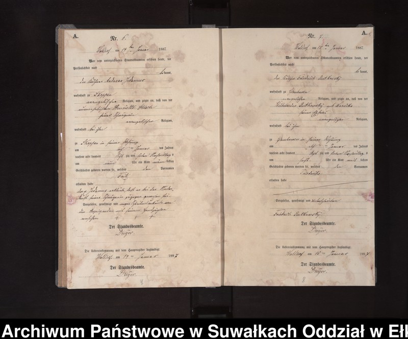 image.from.unit.number "Geburts-Neben-Register des Königlichen Preussischen Standes-Amtes Orlen Kreis Loetzen"