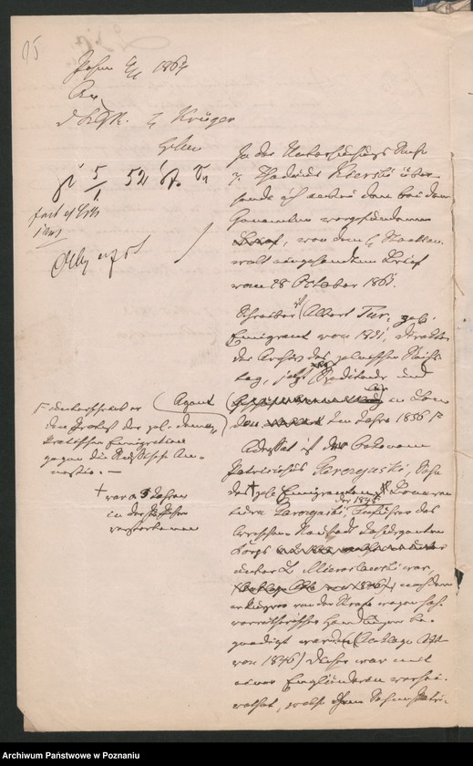 Obraz 19 z jednostki "A. betr. die Familie von Kierski"