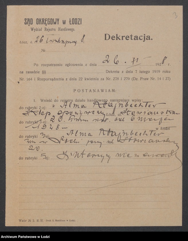 Obraz 5 z jednostki "Alma Kleinbechter - sklep spożywczy"