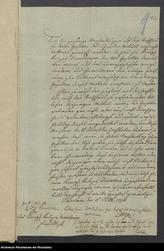 image.from.unit.number "Austand in der Stadt von 6 October 1796."