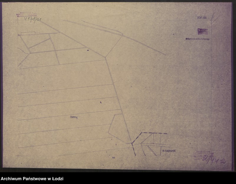 Obraz 3 z jednostki "Plan m. Łodzi 1:2000, odbitka. Sekcja NW121"