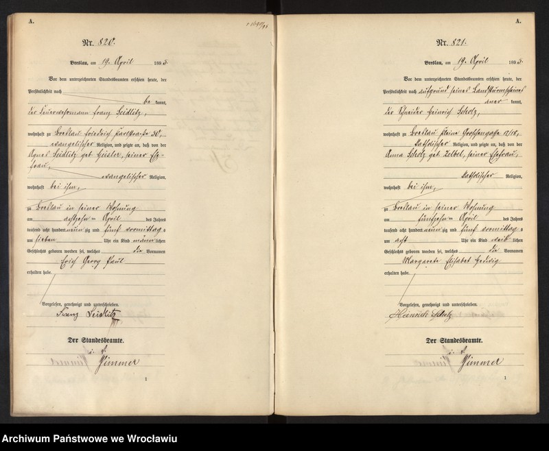 image.from.unit.number "Geburts-Haupt-Register Breslau I 1895 Band 3"