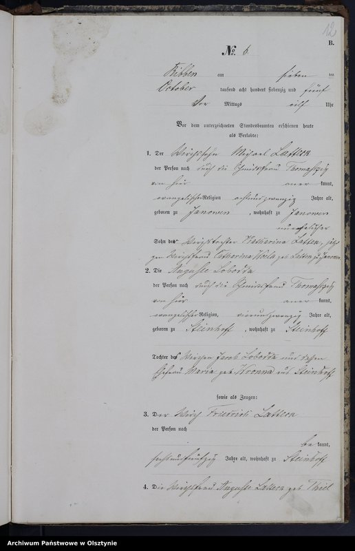 image.from.unit.number "Haupt-Heiraths-Register Nr 1 - 16"