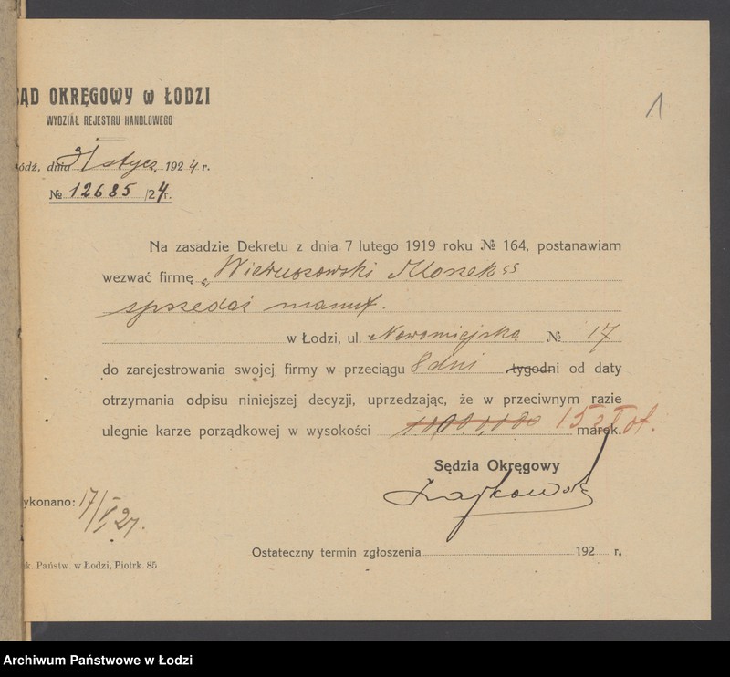 Obraz 3 z jednostki "Moszek Wieruszewski- sprzedaż manufaktury"