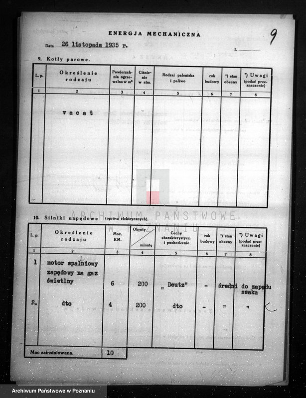 Obraz 14 z jednostki "Kwestionariusz Gazowni Miejskiej w Nowym Tomyślu"