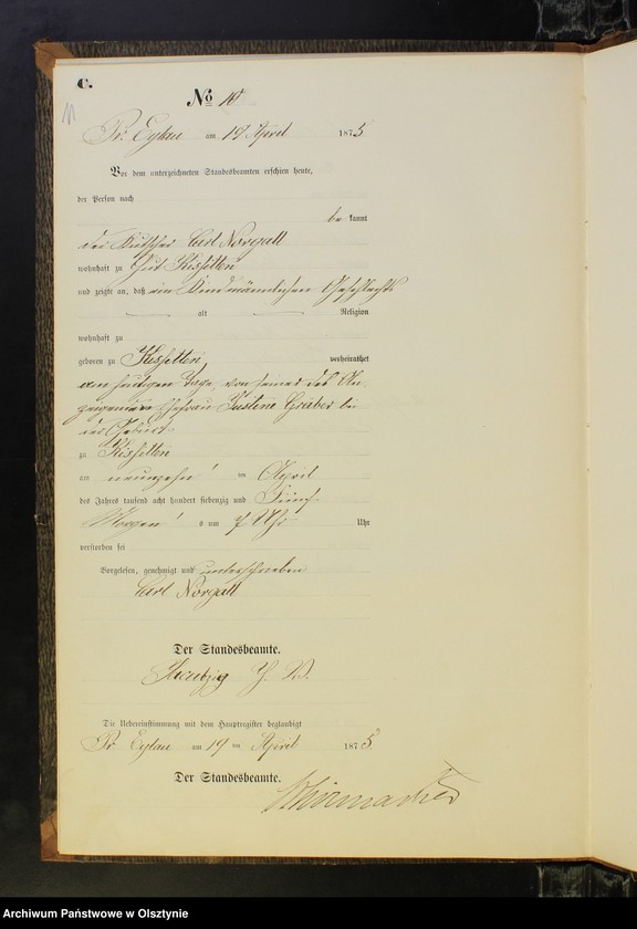 image.from.unit.number "Sterbe-Neben-Register Nr 1 - 21"