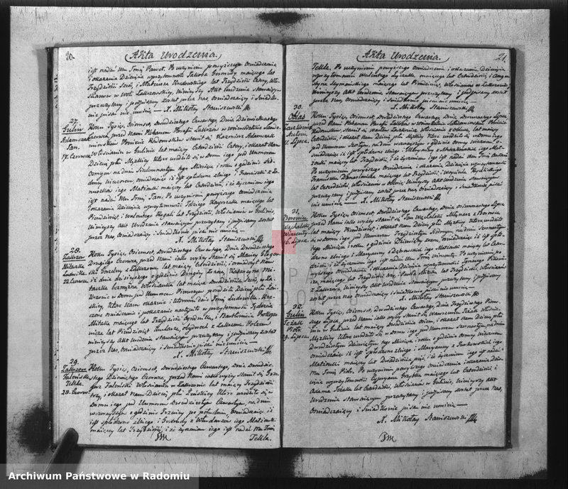 image.from.unit.number "Akta Stanu Cywilnego Parafii Zakrzów Urodzeń, Małżeństw, Zejścia na Rok 1824"