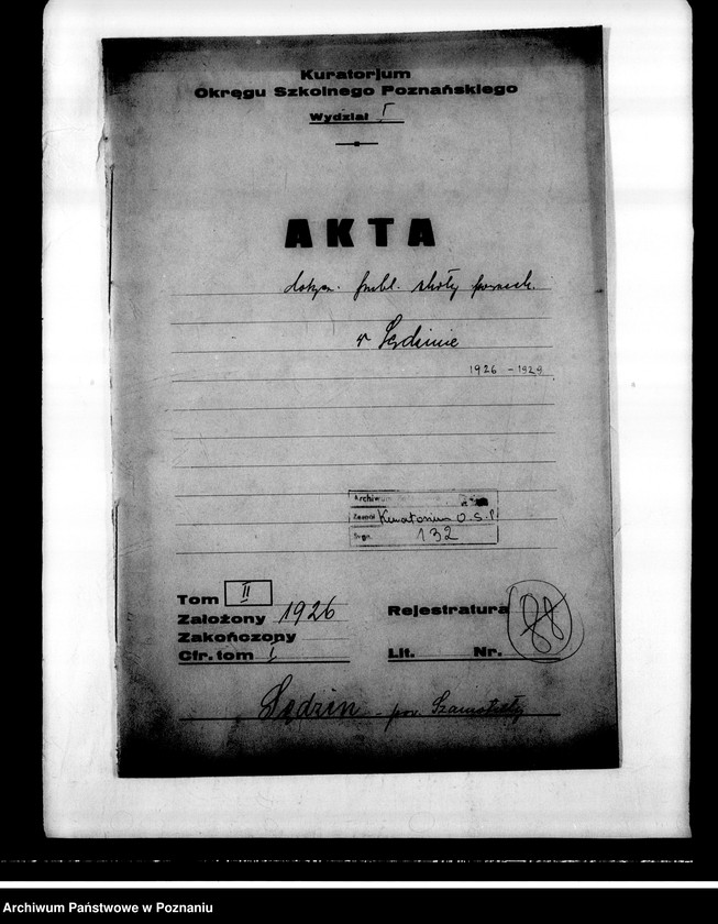 Obraz 4 z jednostki "Szkoła Powszechna- Sędzin, powiat Szamotuły"