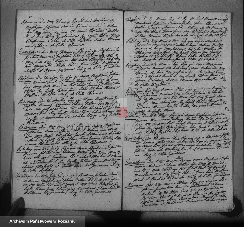 image.from.team "Akta stanu cywilnego Parafii Rzymskokatolickiej Węglewo (pow. poznański)"