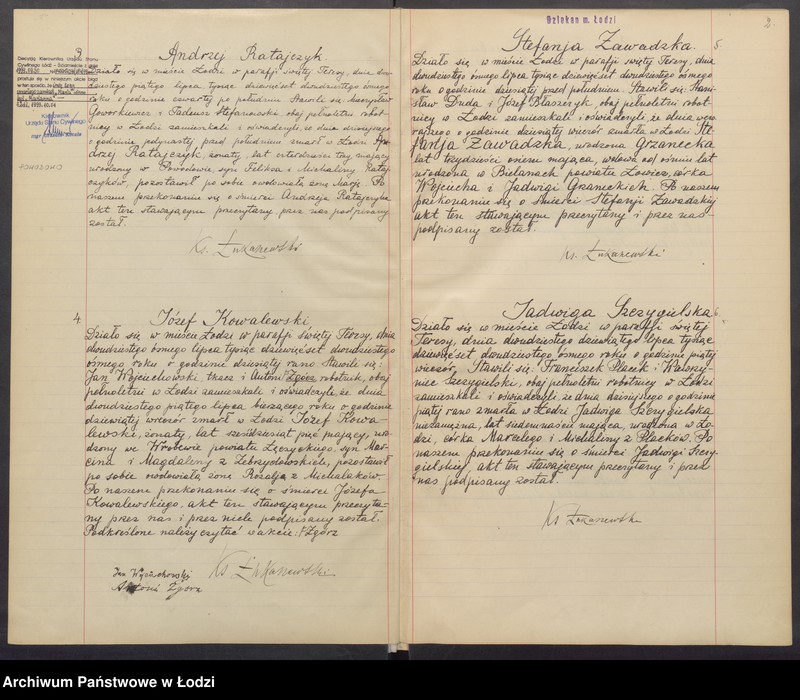 Obraz z jednostki "Akta zgonów"