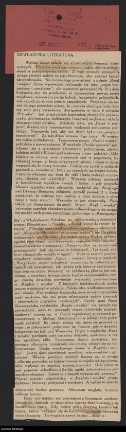 image.from.unit.number "Walki Armii Ochotniczej pod Warszawą. Wycinki prasowe."