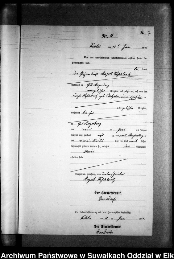 image.from.unit.number "Geburts-Neben-Register des Preussischen Standes-Amtes Kehlen Kreis Angerburg"