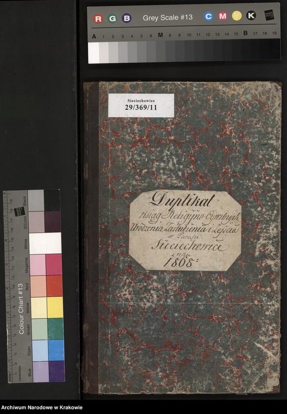 image.from.unit.number "Duplikat ksiąg religijno-cywilnych urodzonych zaślubionych i zejścia  w parafii Sieciechowice z roku 1868"