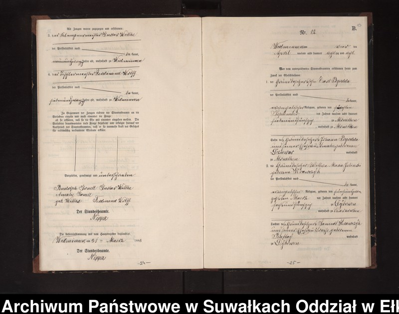 image.from.unit.number "Heiraths-Neben-Register des Preussischen Standes-Amtes Widminnen Kreis Loetzen"