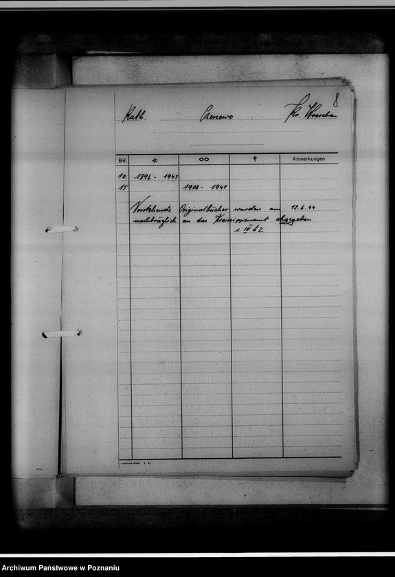 Obraz 12 z jednostki "Bücherverzeichnis betreff: Kreissippenamt Wreschen [Września]"