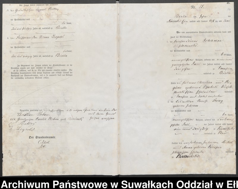 image.from.unit.number "Heiraths-Haupt-Register des Königlichen Preussischen Standes-Amtes Bialla Kreis Johannisburg"