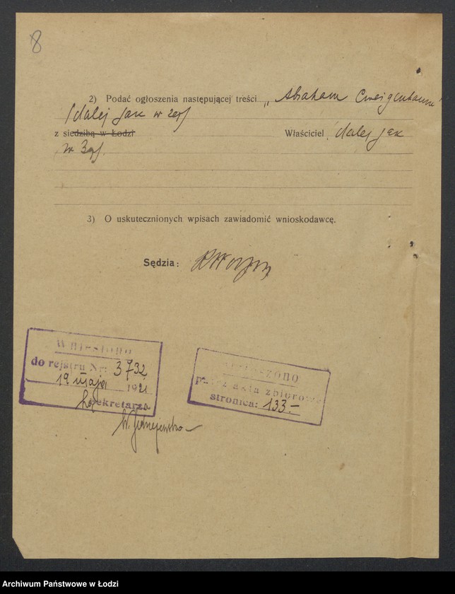 Obraz 10 z jednostki "Abracham Cweigenbaum- zakład jubilerski"