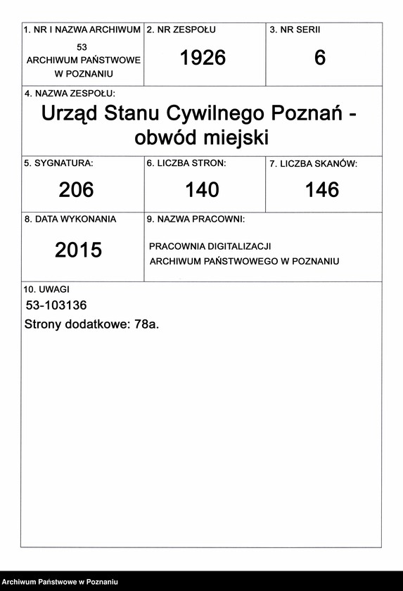 Obraz 1 z jednostki "Spis alfabetyczny urodzeń"