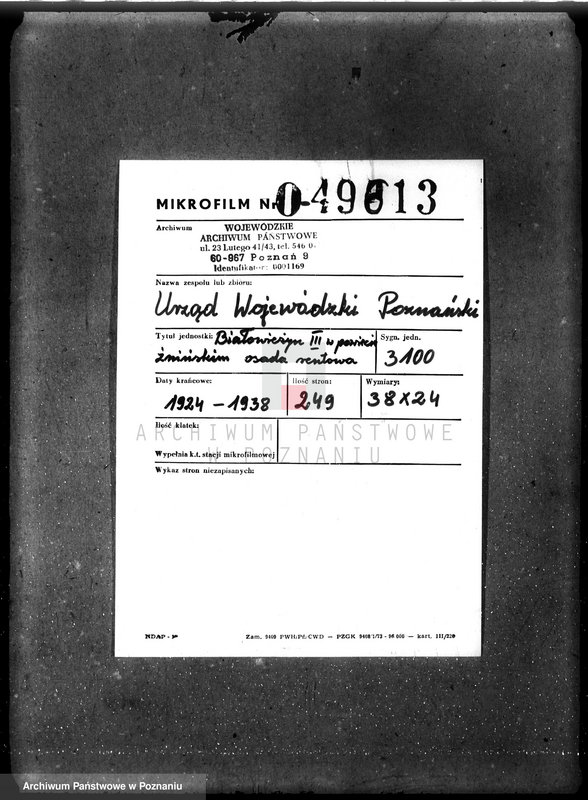 Obraz 2 z jednostki "Białowieżyn III w powiecie żnińskim osada rentowa"