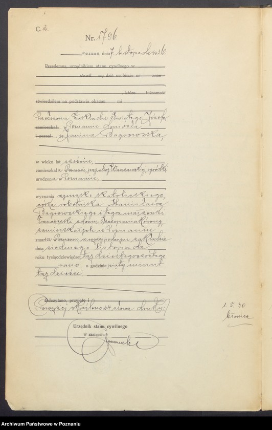 Obraz 4 z jednostki "Księga miejscowa zgonów tom IV [Rejestr główny zgonów]"