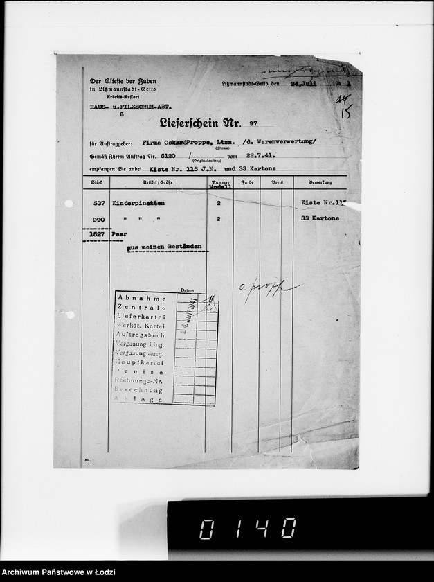 Obraz 19 z jednostki "J.Berg, O.Proppe L