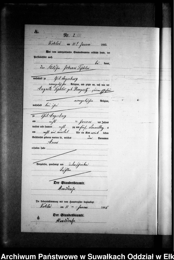 image.from.unit.number "Geburts-Neben-Register des Preussischen Standes-Amtes Kehlen Kreis Angerburg"