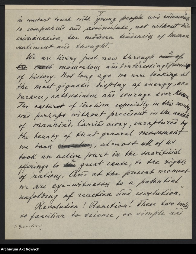 image.from.unit.number "Przemówienie do profesorów i studentów Stanford University w Kalifornii; listy E. C. Robinson