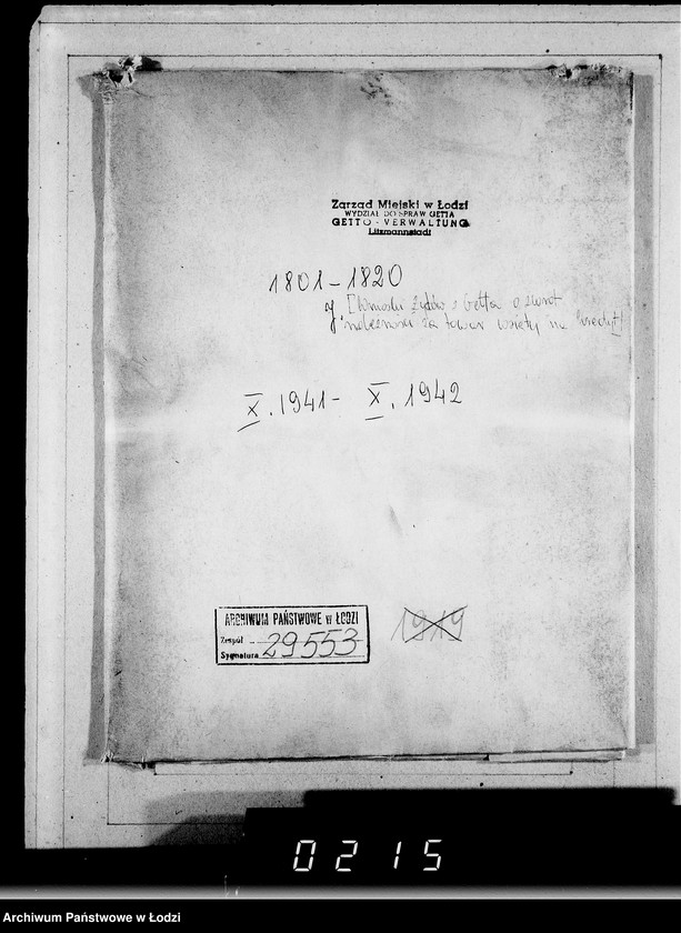 Obraz 4 z jednostki "J 1801-1820 [Wnioski Żydów z Getta o zwrot należności za towar wzięty na kredyt]"