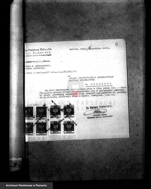 Obraz 8 z jednostki "Zatwierdzenie projektu urządzenia zakładu przemysłowego /cukrowni/ w Witaszycach pow. jarociński"