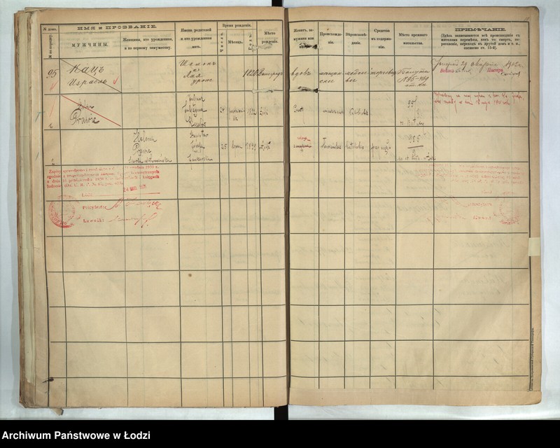Obraz 20 z jednostki "[Księga ludności stałej m. Łodzi guberni piotrkowskiej - Dzielnicy Bałuty nr domu 95-115]"