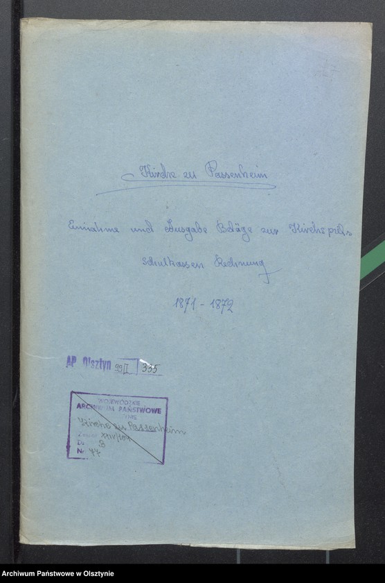 image.from.unit.number "Einnahme und Ausgabe Beläge zur Kirchspiels Schulkassen Rechnung"