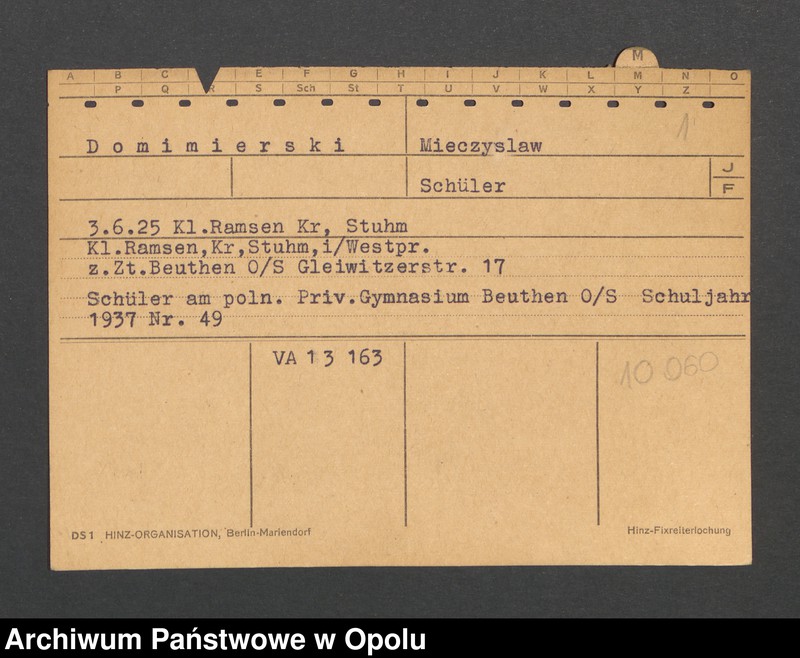 Obraz 3 z jednostki "[Domimierski Mieczyslaw, ur. 3.6.1925 Kl. Ramsen]"