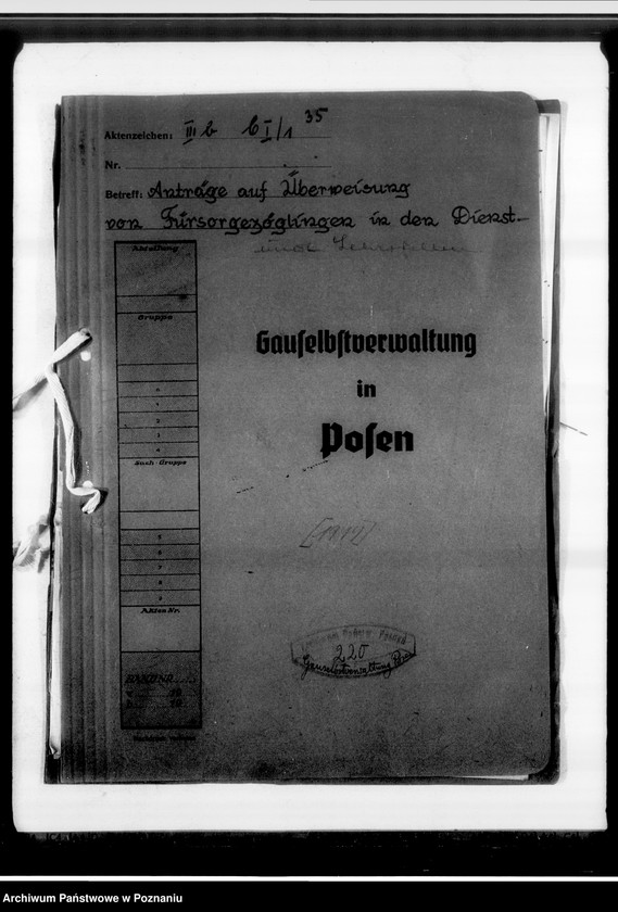 Obraz 4 z jednostki "Anträge auf Überweisung von Fürsorgezöglingen in den Dienst."