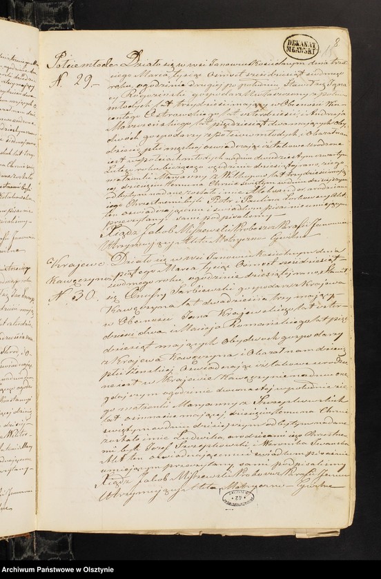 image.from.unit.number "Duplikat Akt Stanu Cywilnego Urodzonych, Zaślubionych i Zmarłych z Parafii Janowiec za Rok 1867"