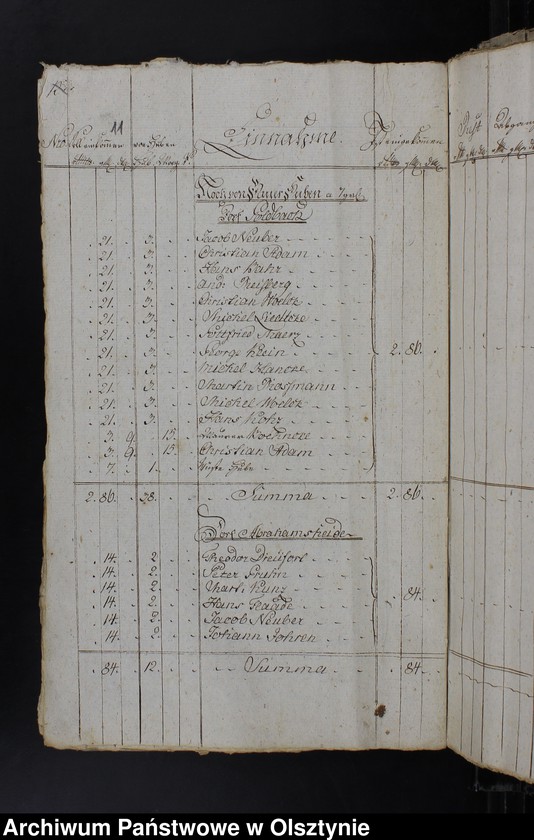 image.from.unit.number "Jahr Kirchen Rechnung der Silberbachschen Kirche aller Einnahme und Ausgabe wie auch Bau-Rechnung"