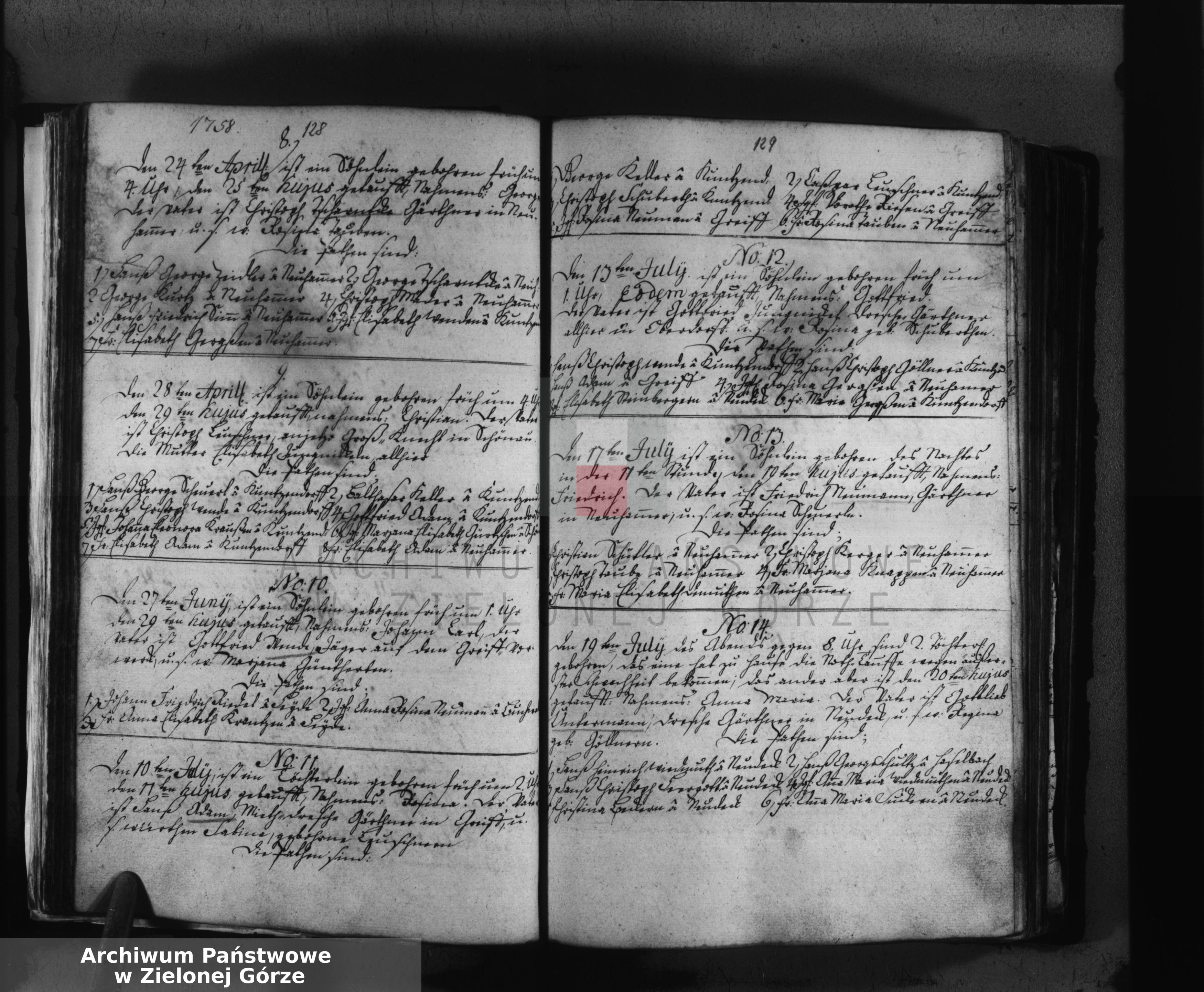 Skan z jednostki: [Rejestr chrztów, ślubów i zgonów]