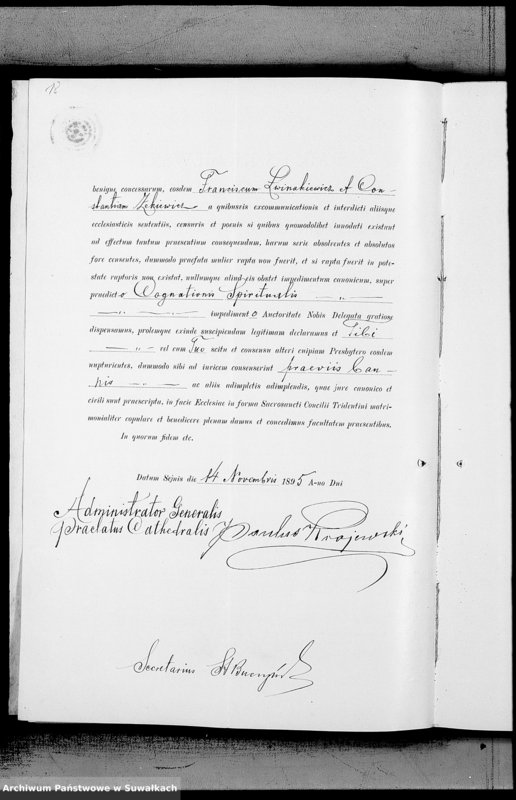 image.from.unit.number "Dokumenty Miroslavskago Rimsko-Katoličeskago Prichoda k aktam brakosočetavšichsja za 1895 god"