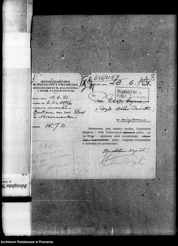 Obraz 13 z jednostki "Sprawy agrarnej reformy Główny Urząd Ziemski w Warszawie Przyszły Okręg Urząd Ziemski w Poznaniu"