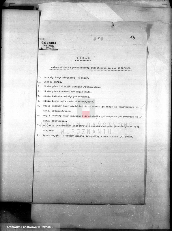 Obraz 18 z jednostki "Budżety i sprawy rachunkowe miasta Osieczny"